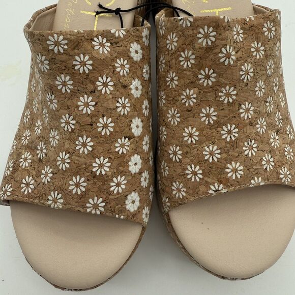 Beach By Matisse Tammy Wedge Sandal Platform Slide Size 11 Daisy Cork Open Toe. - Picture 6 of 15